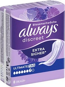 Always Discreet Ultimate Tag Hygieneeinlage, 8 Stück