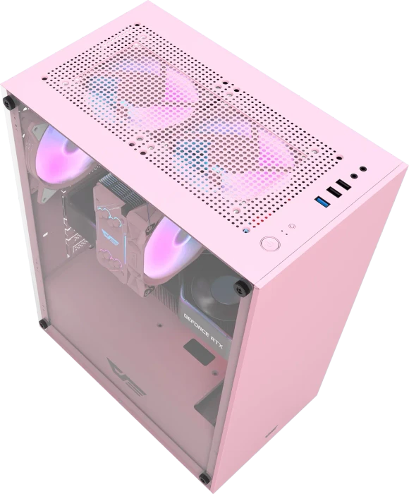 DarkFlash DK100 Pink, Glasfenster