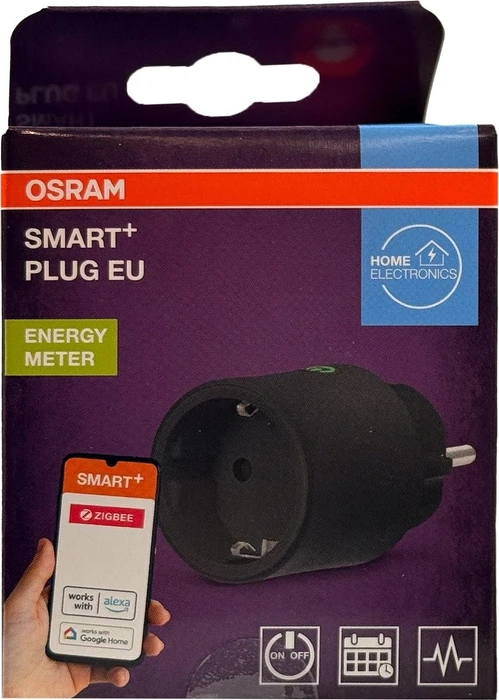 Osram SMART+ Plug Steckdose Indoor ZigBee, Funksteckdose, schwarz, 4er-Pack