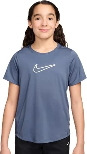 Nike One Fitted Dri-FIT Funktionsshirt kurzarm world indigo/white (Junior)