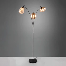 Trio Lumina Stehleuchte 3-flammig schwarz/orange