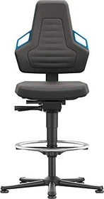 Bimos Nexxit 9031 Arbeitsdrehstuhl mit Gleiter, Griff blau, schwarz