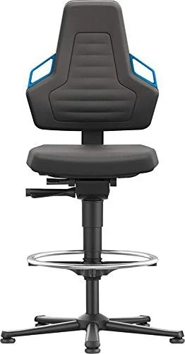 Bimos Nexxit 9031 Arbeitsdrehstuhl mit Gleiter, Griff blau, schwarz