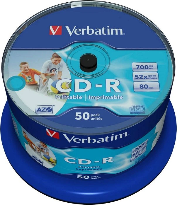 Verbatim Azo CD-R 80min/700MB, 52x, 50er Spindel, printable