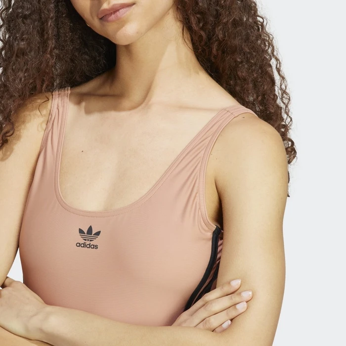 adidas Adicolor 3-Streifen Badeanzug clay strata/white (Damen)