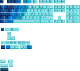 Glorious GPBT Gradient V2 Keycaps, Kunststoff (PBT), Ocean, blau, 131 Tasten, ISO-DE