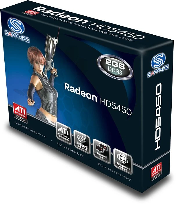 Sapphire Radeon HD 5450, 2GB DDR3, VGA, DVI, HDMI, lite retail