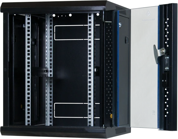 Rockstable 10" Wandschrank 9HE, Sicherheitsglastür, IP2X, schwarz, 450mm tief