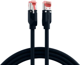 EFB Elektronik TM21 Dätwyler 7702 Patchkabel, Cat7/Cat6a, S/FTP, RJ-45/RJ-45, 10m, schwarz