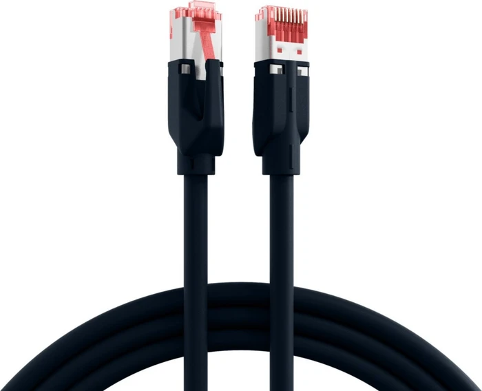 EFB Elektronik TM21 Dätwyler 7702 Patchkabel, Cat7/Cat6a, S/FTP, RJ-45/RJ-45, 3m, schwarz