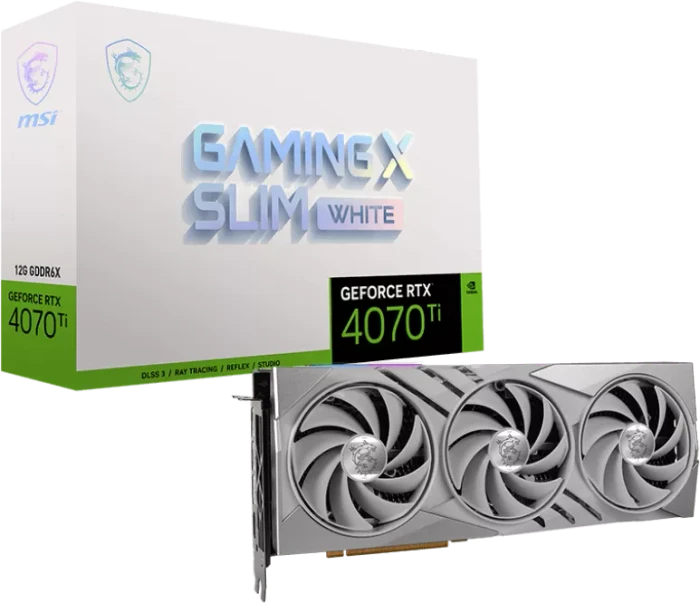 MSI GeForce RTX 4070 Ti Gaming X Slim White 12G, 12GB GDDR6X, HDMI, 3x DP
