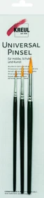 Kreul Basic Synthetics Universalpinsel rund Pinselset, 3-tlg.
