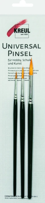 Kreul Basic Synthetics Universalpinsel rund Pinselset, 3-tlg.