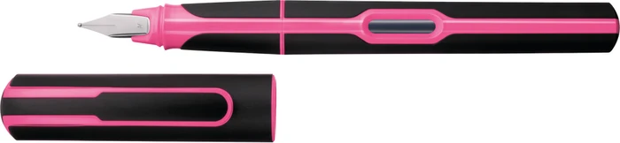 Pelikan Style neonpink/schwarz, rechte Hand/linke Hand, mittel, Faltschachtel