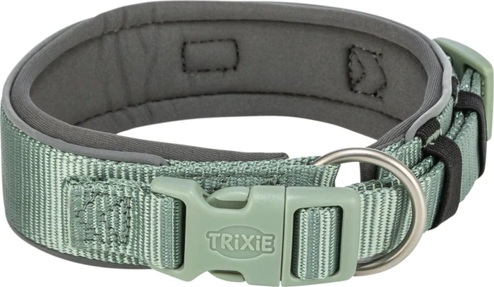 Trixie Premium Halsband, extra breit, S-M, Salbei/Grafit