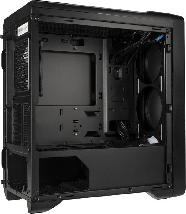 Zalman M3, schwarz, Glasfenster