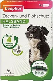beaphar Zecken-Flohband Abschreckung nach dem Vorbild der Natur, schützt 4 Monate 65cm, 1 Stück