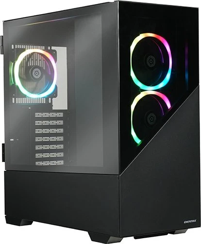 Enermax K8 Midnight Black, schwarz, Glasfenster