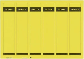 Leitz selbstklebende Ordner-Rückenschilder kurz/schmal, gelb, 25 Blatt/150 Stück
