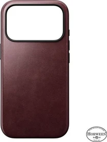 Nomad Modern Leather Case (Horween) für Apple iPhone 18 Pro burgundy