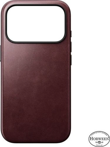 Nomad Modern Leather Case (Horween) für Apple iPhone 18 Pro burgundy