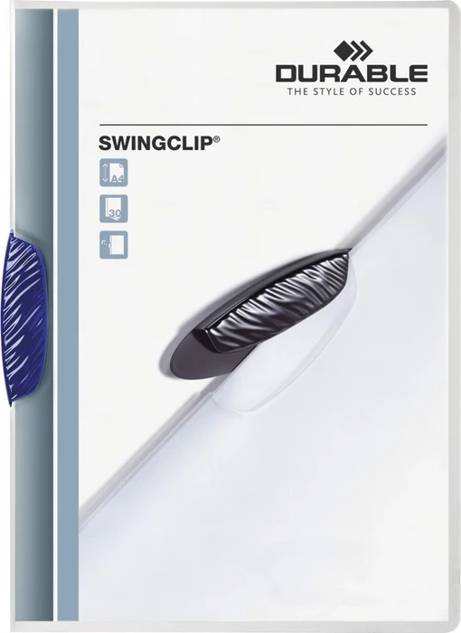 Durable Swingclip Klemmmappe, A4, dunkelblau/transparent