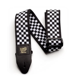 Ernie Ball Classic Jacquard Guitar Strap Black and White Checkered