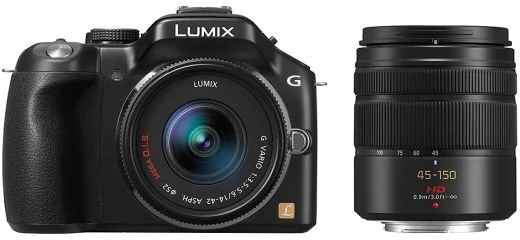 Panasonic Lumix DMC-G5 schwarz mit Objektiv Lumix G Vario 14-42mm 3.5-5.6 ASPH OIS und Lumix G Vario 45-150mm 4.0-5.6 OIS