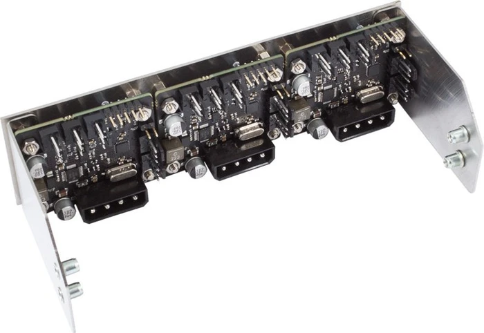 Aqua Computer Einbaublende für poweradjust 2/3 und farbwerk, Edelstahl gebürstet