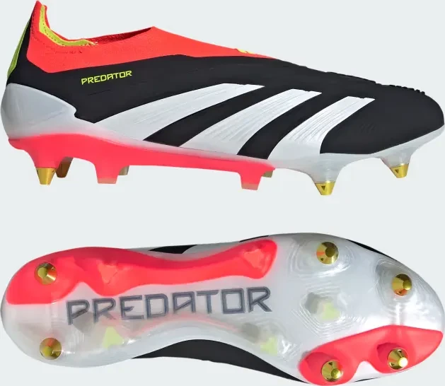 adidas Predator 24 Elite Laceless SG core black/cloud white/solar red