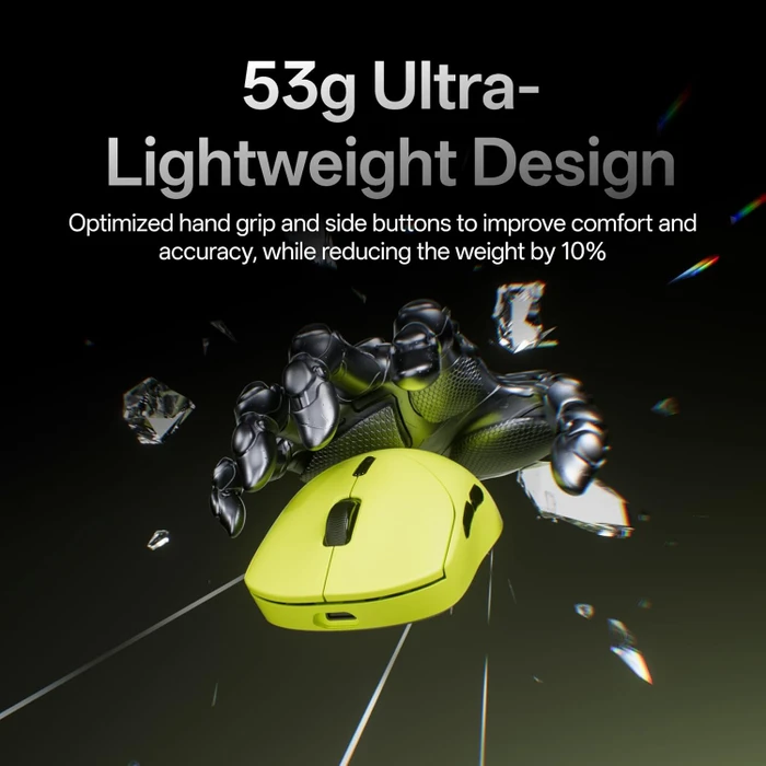 Rapoo VT2 Gen-2 8K Wireless Gaming Mouse gelb, USB