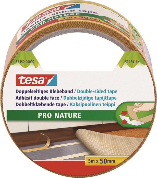 tesa Pro Nature doppelseitiges Klebeband universal braun, 50mm/5m, 1 Stück
