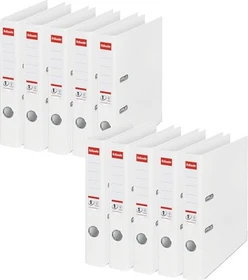 Esselte No. 1 Ordner 2-Ring Plastik, 50mm, A4, weiß, 10er-Pack