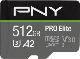 PNY Pro Elite R100/W90 512GB Kit, UHS-I U3, A2, Class 10