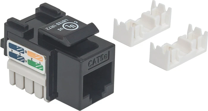 Intellinet Keystone Modul RJ-45 Buchse via Verlegekabel Cat5e, schwarz