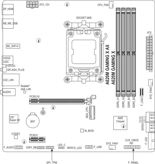 GIGABYTE A620M Gaming X (AMD AM5)
