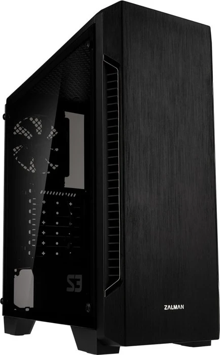 Zalman S3 TG, schwarz, Glasfenster
