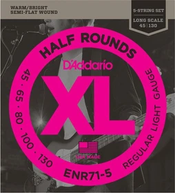 D'Addario XL Half Rounds 5-String Bass Regular Light, Long Scale