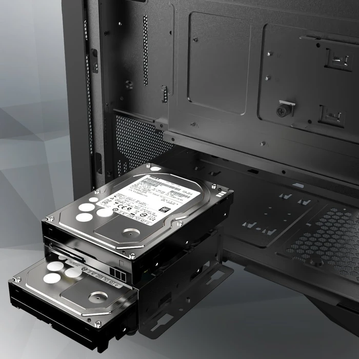 Raijintek Silenos MS, schwarz, Glasfenster