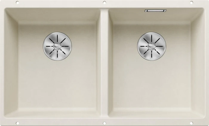Blanco Subline 350/350-U InFino Unterbau Doppelspüle softweiß
