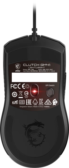 MSI Clutch GM41 Lightweight Gaming Mouse schwarz, USB
