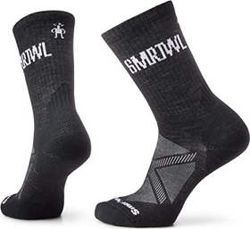 Smartwool Athletic Crew SMRTWL-Logo Socken schwarz