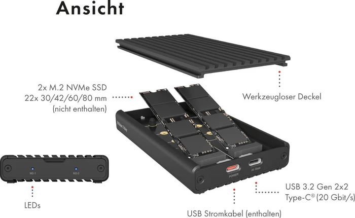 RaidSonic Icy Box IB-2817M-C32, USB-C 3.2