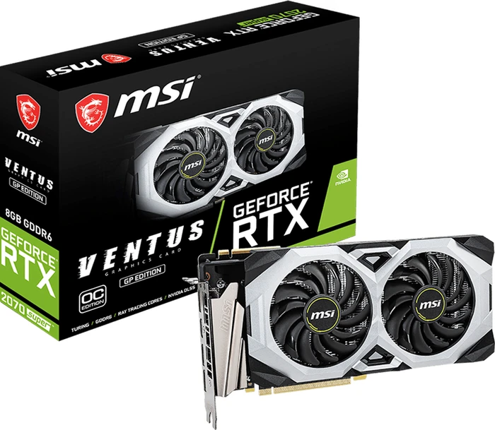 MSI GeForce RTX 2070 SUPER Ventus OC, 8GB GDDR6, HDMI, 3x DP