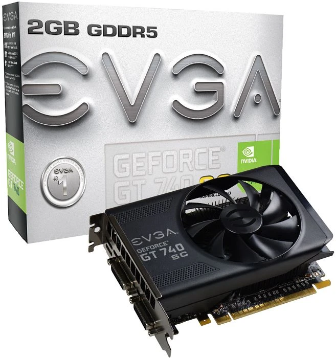 EVGA GeForce GT 740 SuperClocked, 2GB GDDR5, 2x DVI, Mini HDMI