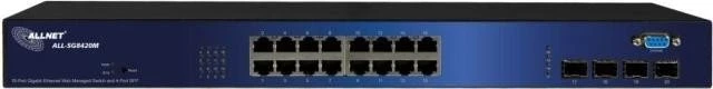 Allnet SG84 Rackmount Gigabit Smart Switch, 16x RJ-45, 4x SFP