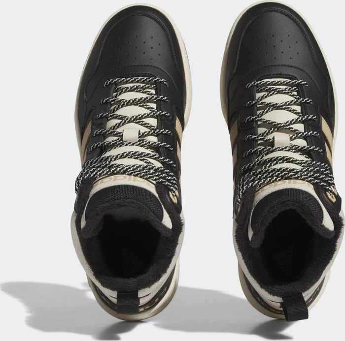 adidas Hoops 3.0 Mid Lifestyle Basketball Classic Fur Lining Winterized core black/magic beige/wonder white