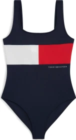Tommy Hilfiger Classic mit quadratischem Ausschnitt Badeanzug dark blue (Junior)