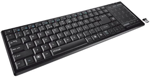 Trust Tacto Wireless Entertainment Keyboard with Touchpad, USB, UK