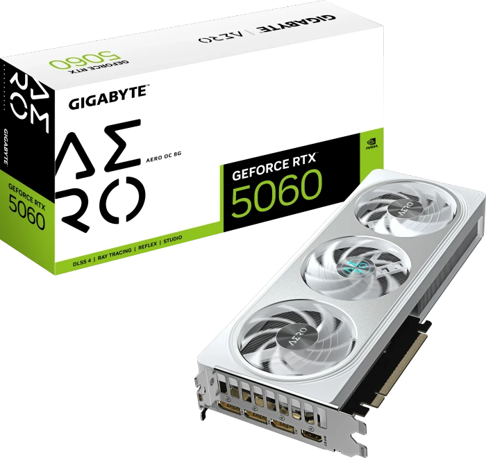 GIGABYTE GeForce RTX 5060 Aero OC 8G, 8GB GDDR7, HDMI, 3x DP